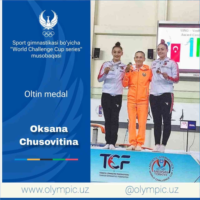 Oksana Chusovitina yana bir oltin medalni qo‘lga kiritdi